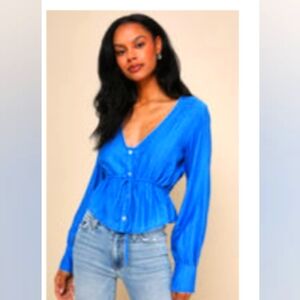 Long Sleeve Tie Front Top